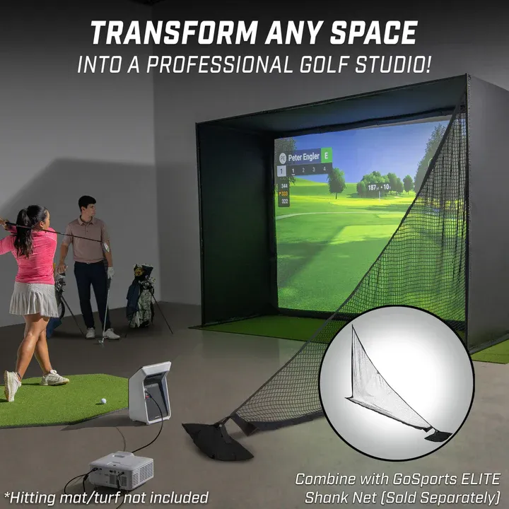 12 x 9 ft Golf Simulator Enclosure Net - Complete Set with Frame and HD Impact Screen Kit - Image 6