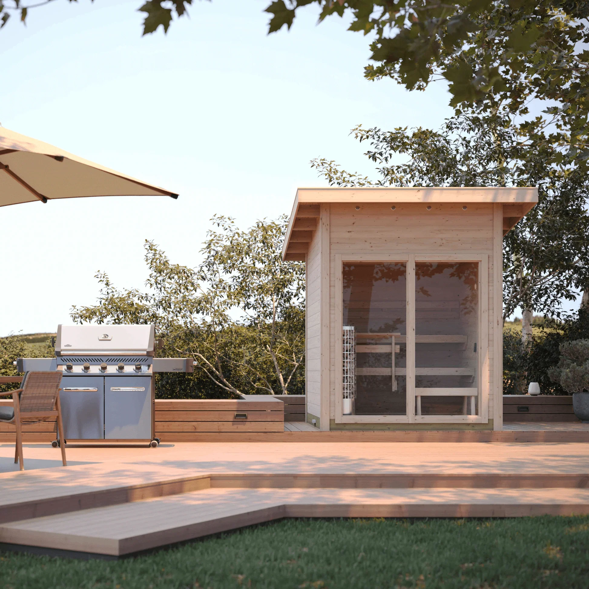 Almost Heaven 4-Person View Outdoor Sauna (Heritage Collection) - Image 4