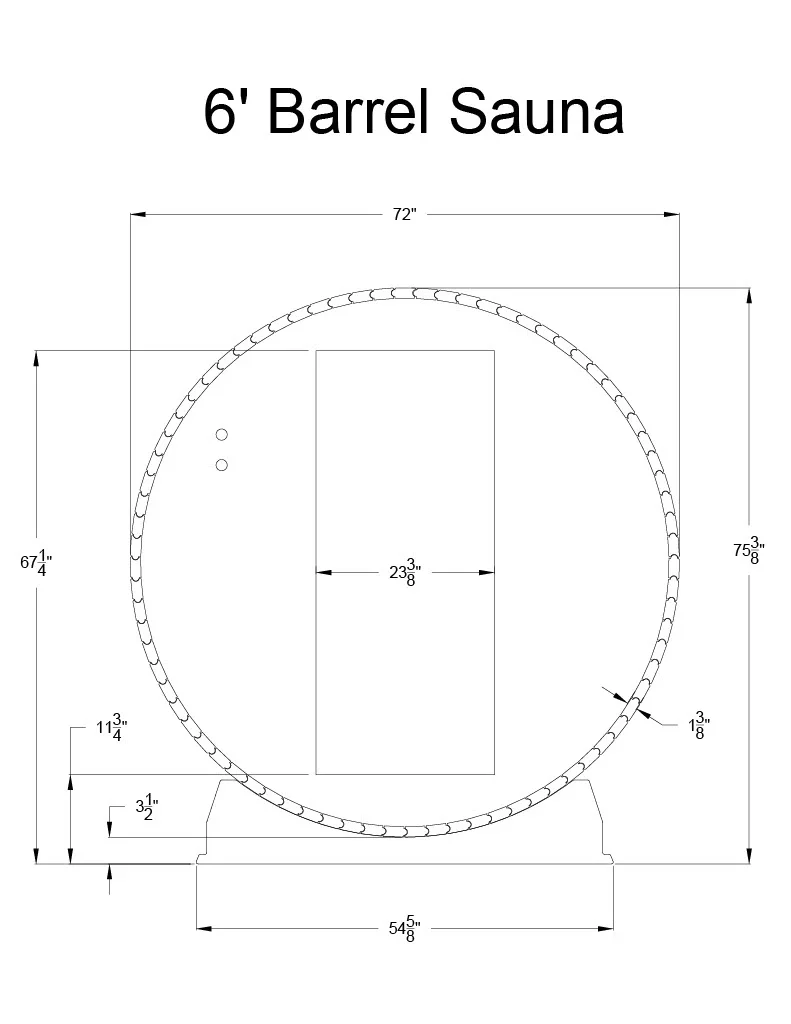 Almost Heaven Audra 2-4 Person Canopy Barrel Sauna - Image 11