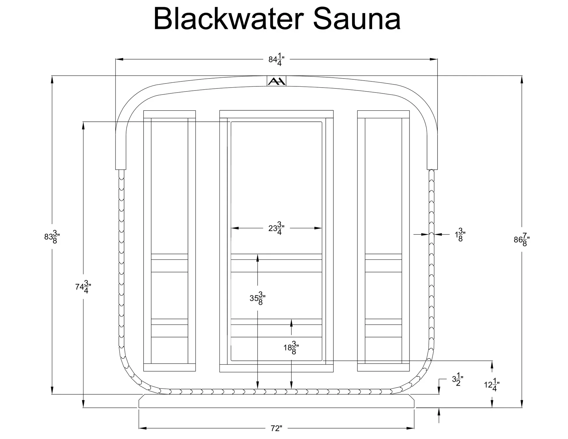 Almost Heaven Blackwater 4-6 Person Cube Outdoor Sauna - Image 12
