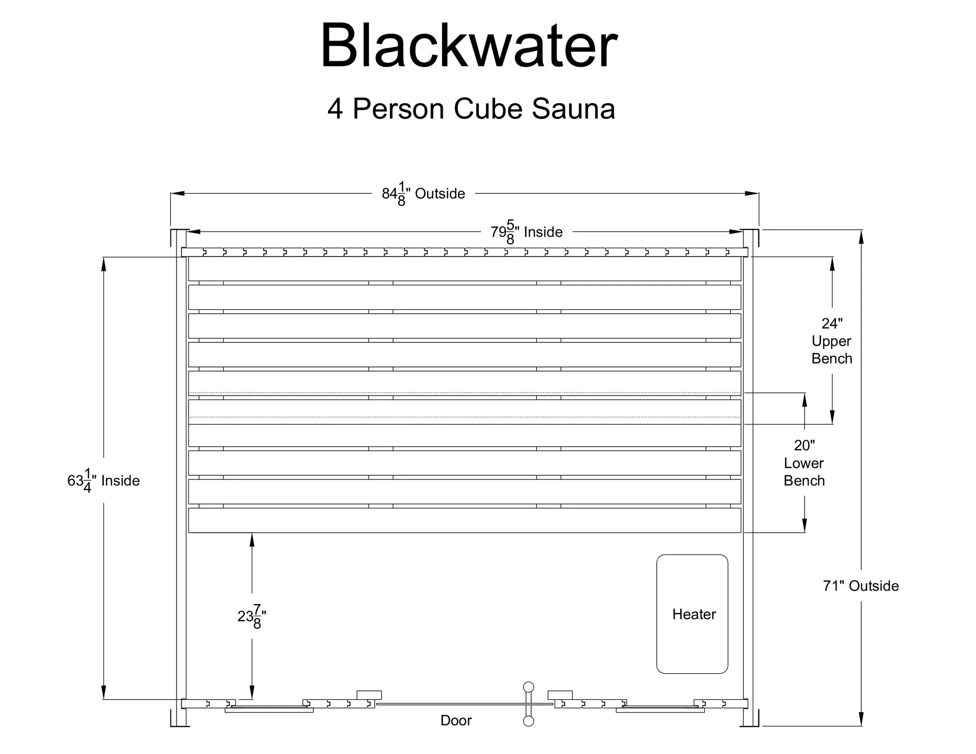 Almost Heaven Blackwater 4-6 Person Cube Outdoor Sauna - Image 13