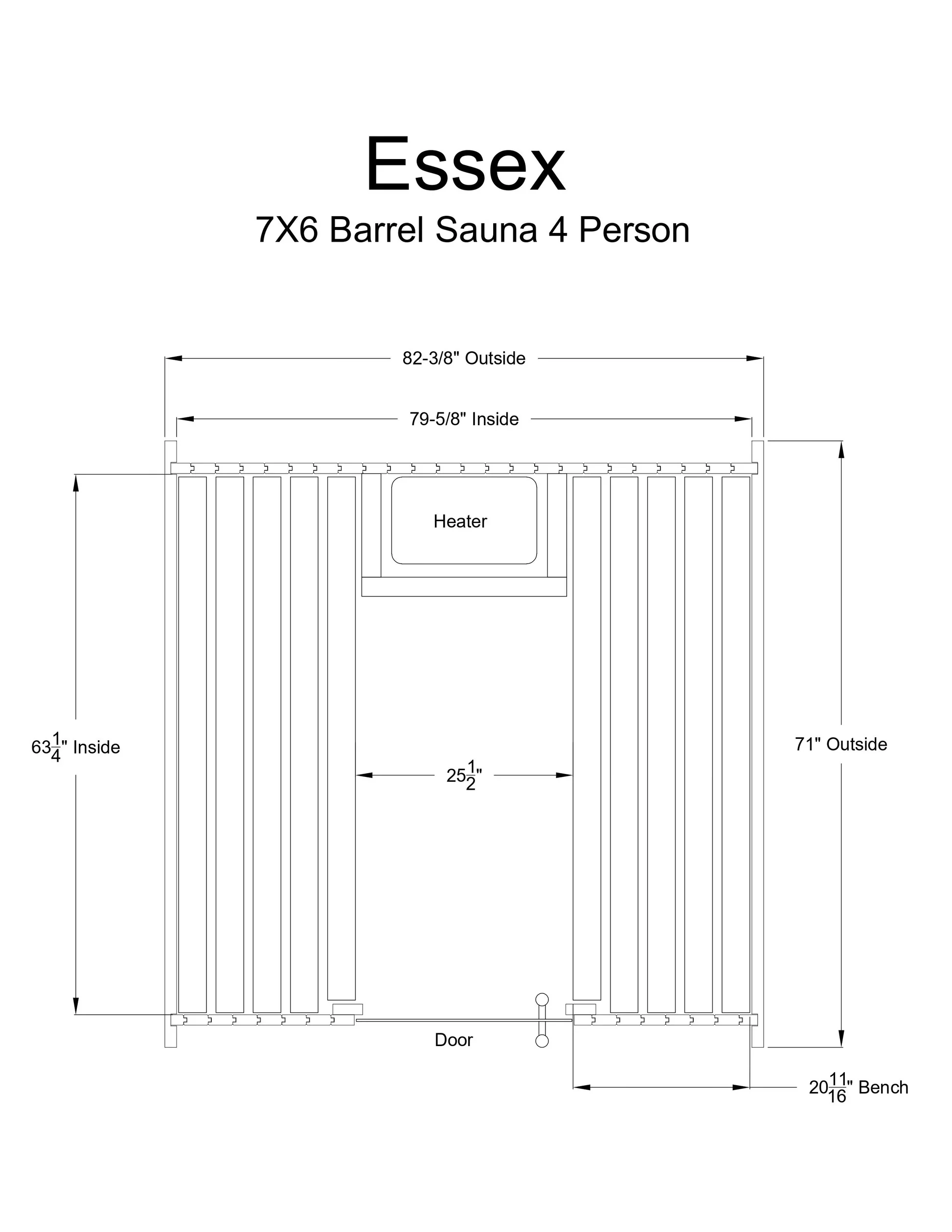 Almost Heaven Essex 4-Person Classic Barrel Sauna - Image 8