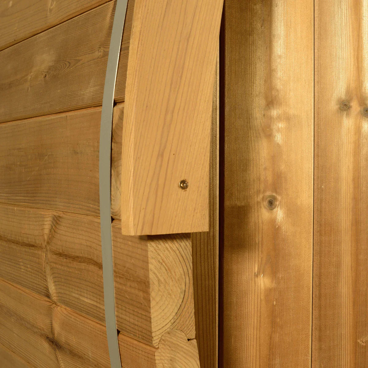 Almost Heaven Evander 6-Person Half-Moon Canopy Barrel Sauna (Heritage Collection) - Image 3