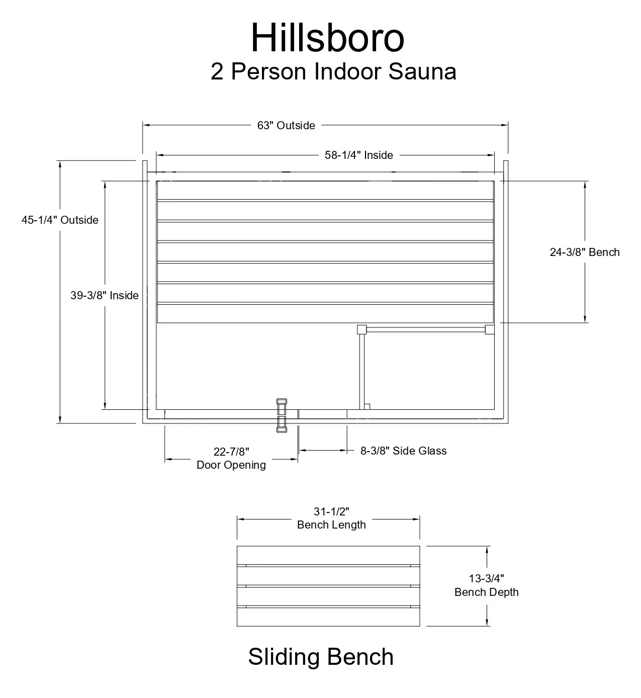 Almost Heaven Hillsboro 2-Person Indoor Sauna - Image 9