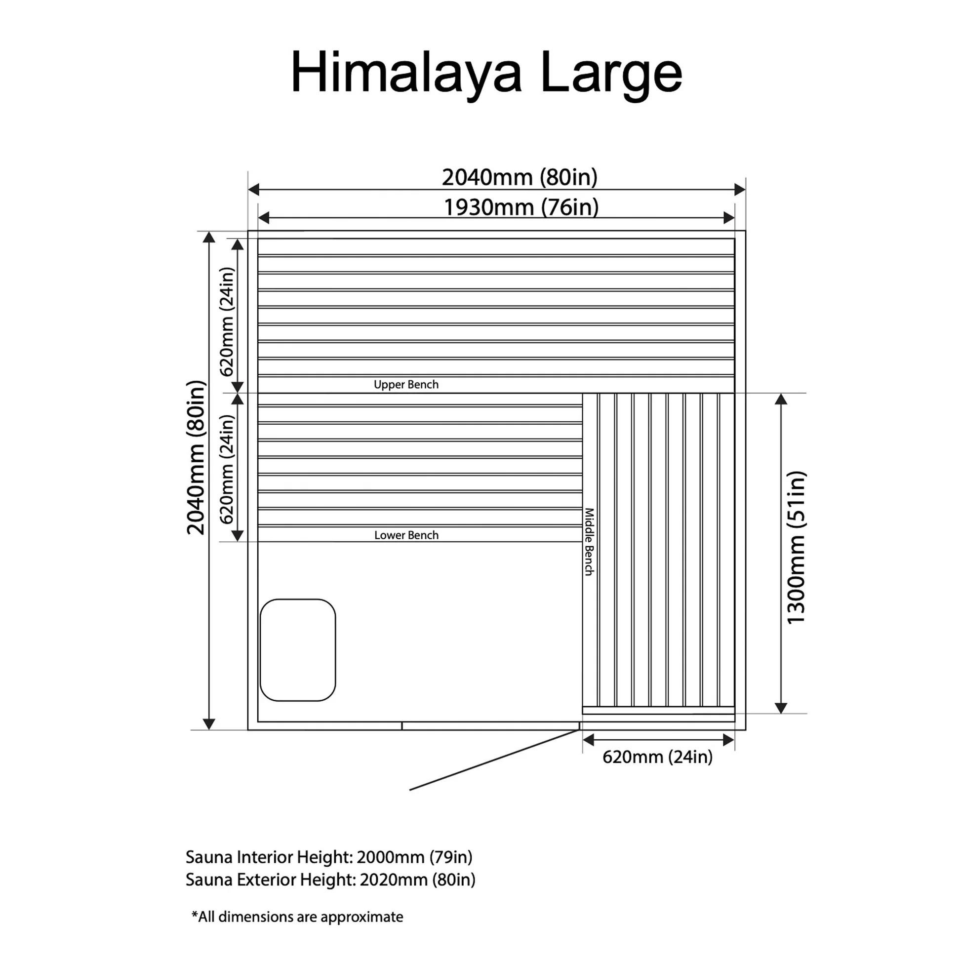 Almost Heaven Himalaya Salt 3-6 Person Indoor Sauna - Image 7