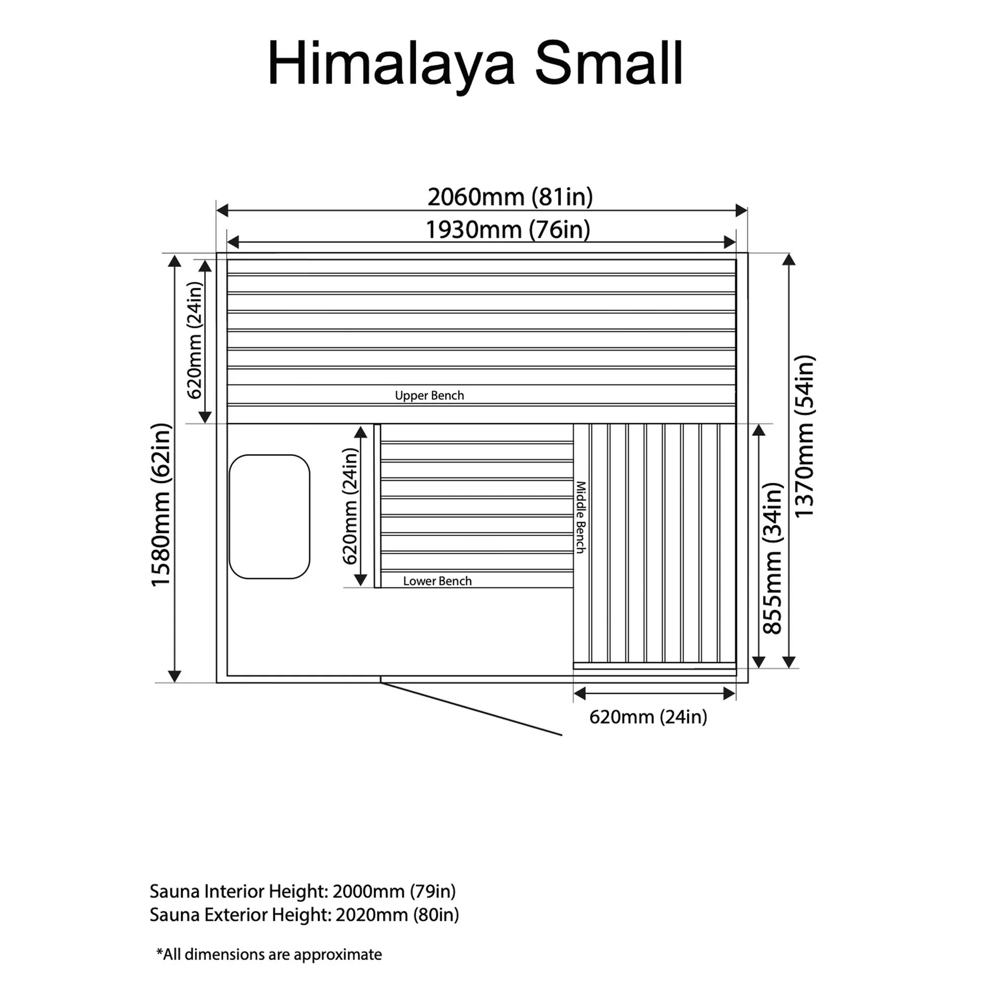 Almost Heaven Himalaya Salt 3-6 Person Indoor Sauna - Image 9