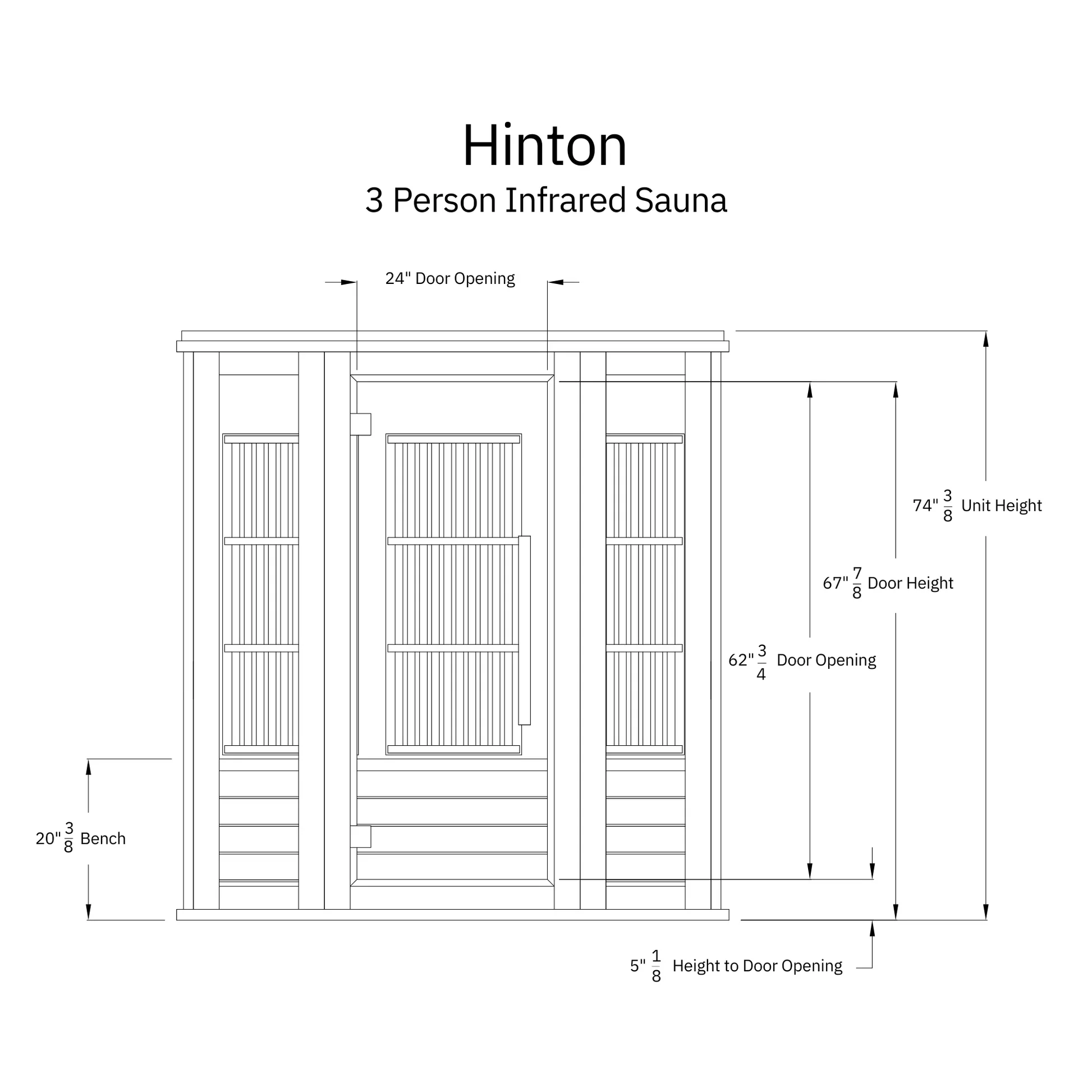 Almost Heaven Hinton 2-3 Person Infrared Indoor Sauna - Image 7