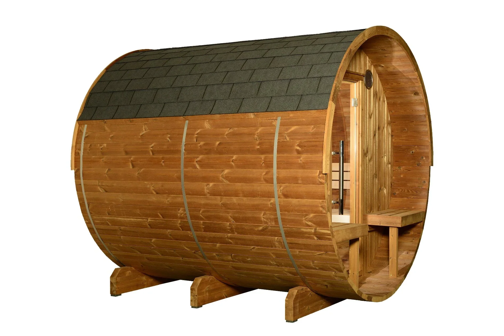 Almost Heaven Magnus 6-Person Canopy Barrel Sauna (Heritage Collection) - Image 2