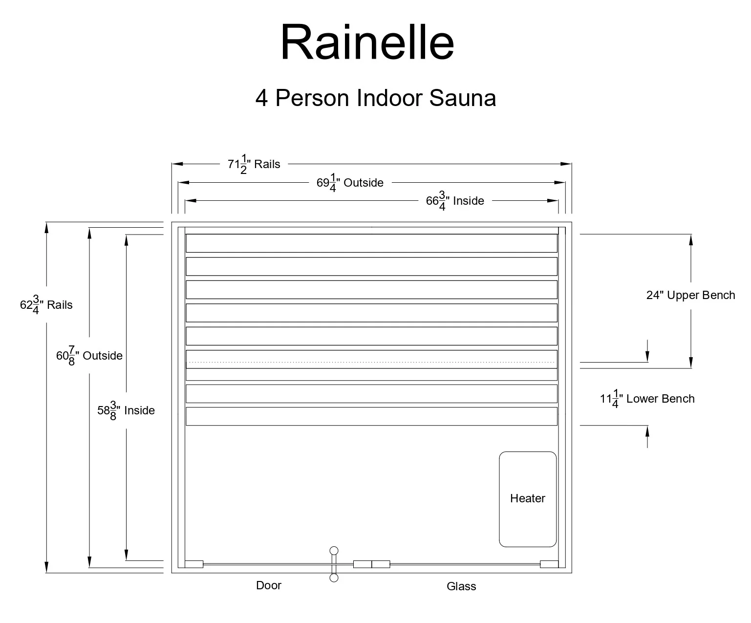 Almost Heaven Rainelle 4-Person Indoor Sauna (Respite Series - Hybrid Option) - Image 11