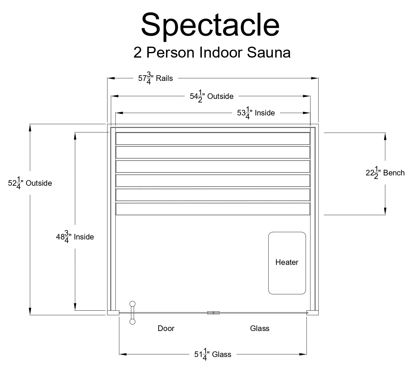 Almost Heaven Spectacle 2-Person Indoor Sauna (Vision Series - Hybrid Option) - Image 14