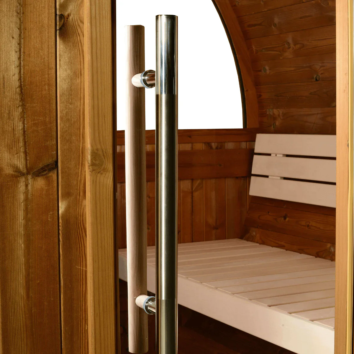 Almost Heaven Takoa 4-6 Person Half Moon Barrel Sauna (Heritage Collection) - Image 11