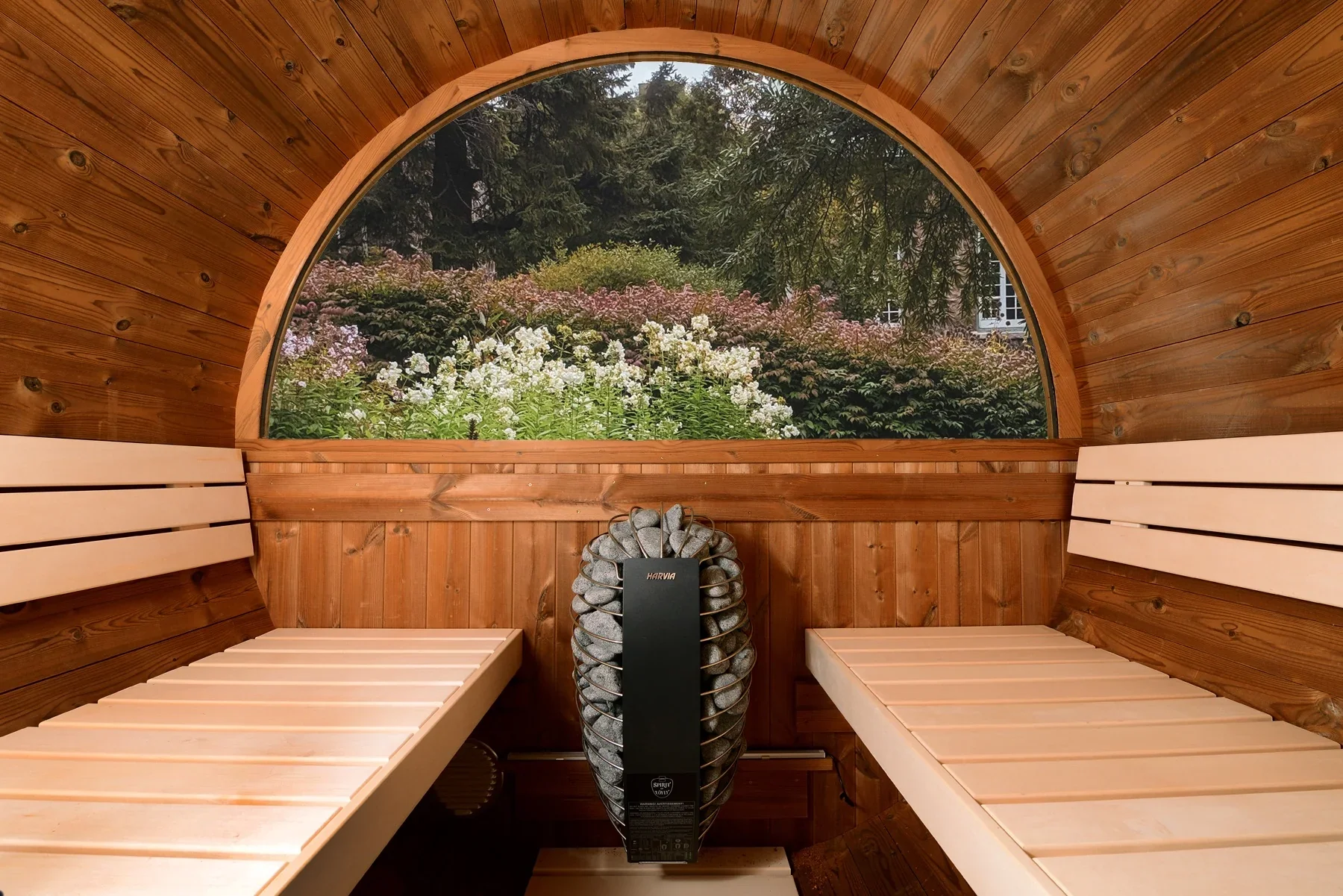 Almost Heaven Takoa 4-6 Person Half Moon Barrel Sauna (Heritage Collection) - Image 4