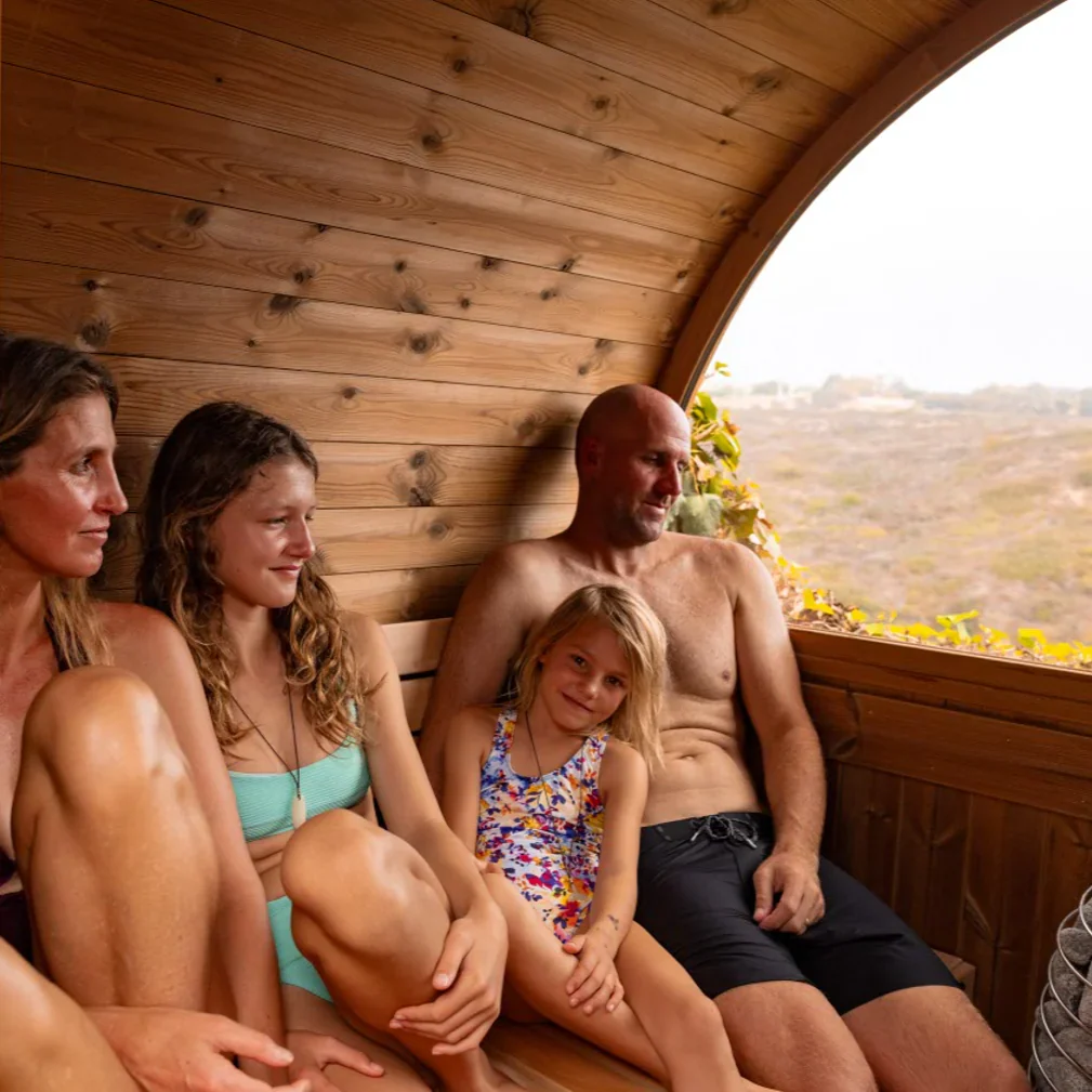 Almost Heaven Takoa 4-6 Person Half Moon Barrel Sauna (Heritage Collection) - Image 5