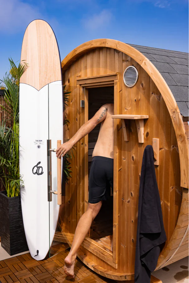 Almost Heaven Takoa 4-6 Person Half Moon Barrel Sauna (Heritage Collection) - Image 7