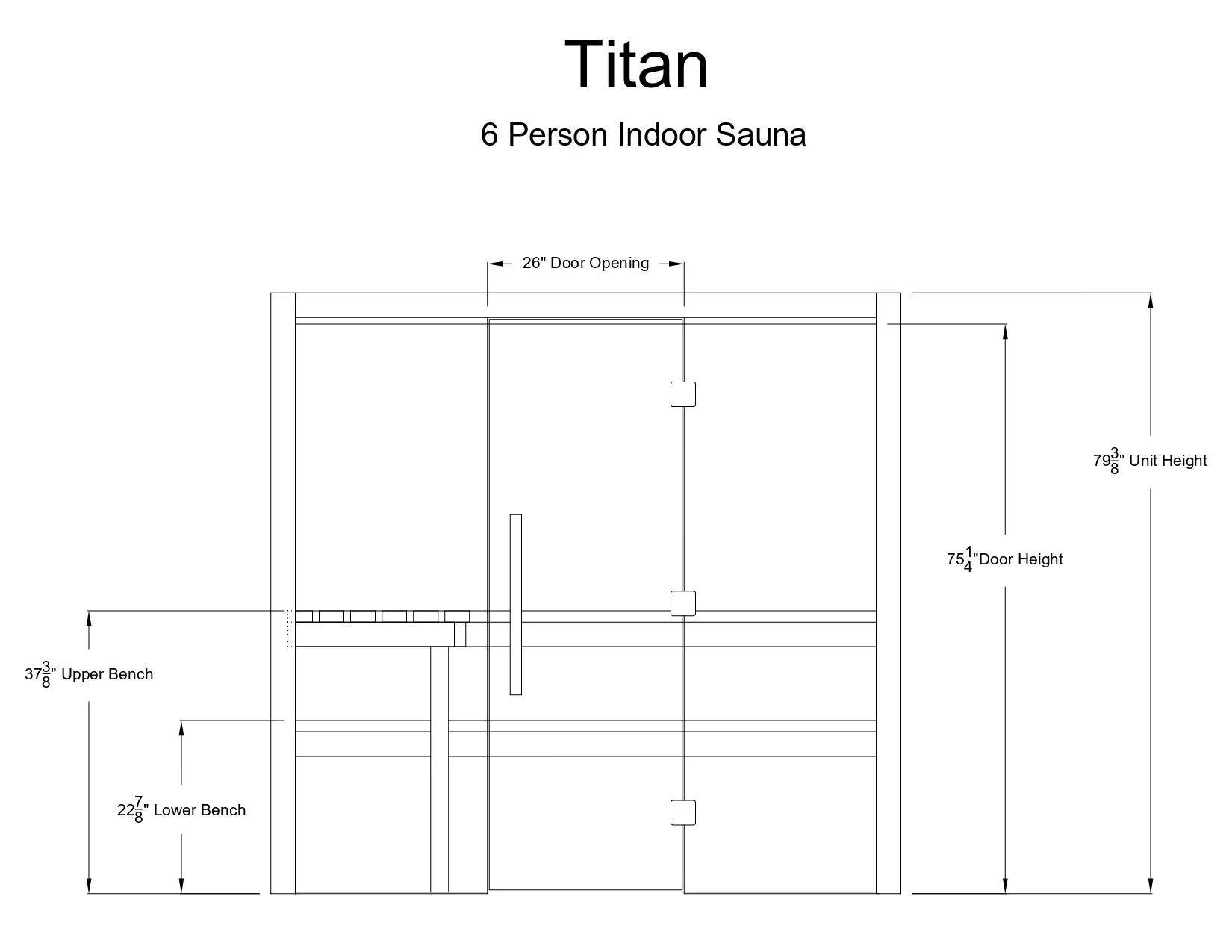 Almost Heaven Titan 6-Person Indoor Sauna (Vision Series) - Image 11
