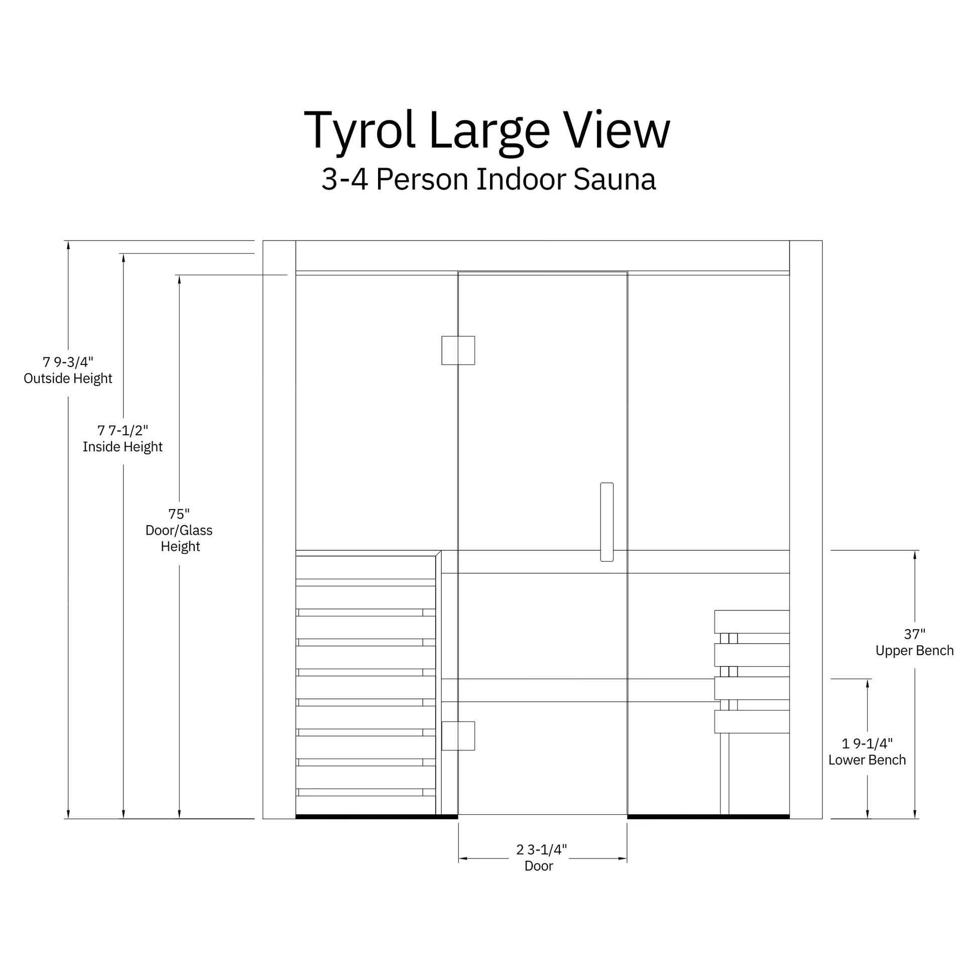 Almost Heaven Tyrol 3-5 Person Indoor Sauna (Heritage Collection) - Image 10