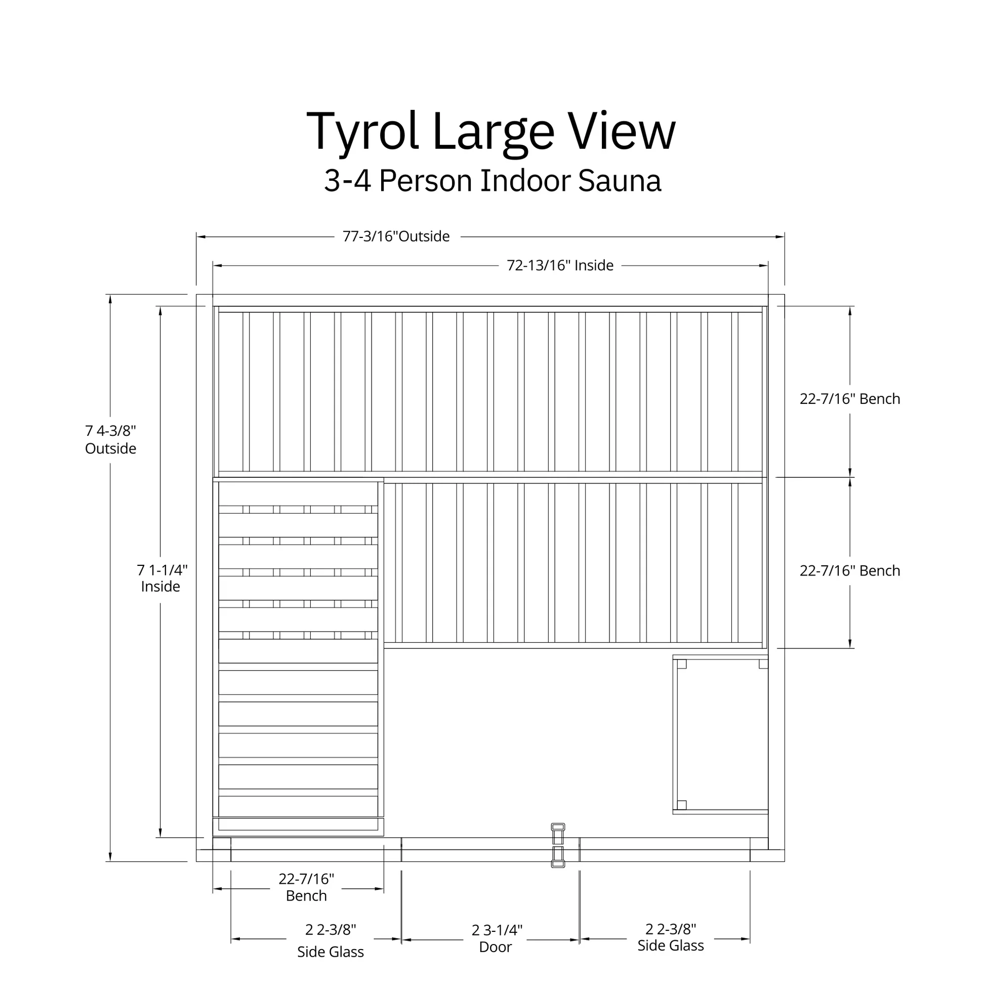 Almost Heaven Tyrol 3-5 Person Indoor Sauna (Heritage Collection) - Image 11