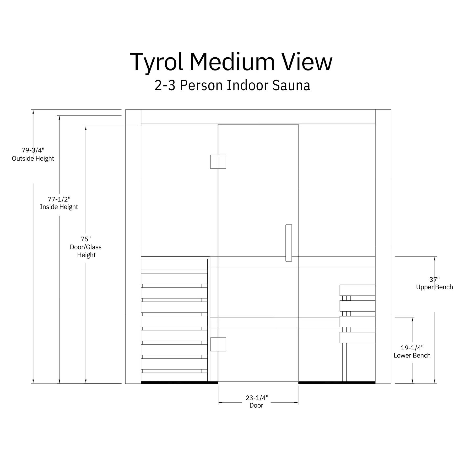 Almost Heaven Tyrol 3-5 Person Indoor Sauna (Heritage Collection) - Image 12