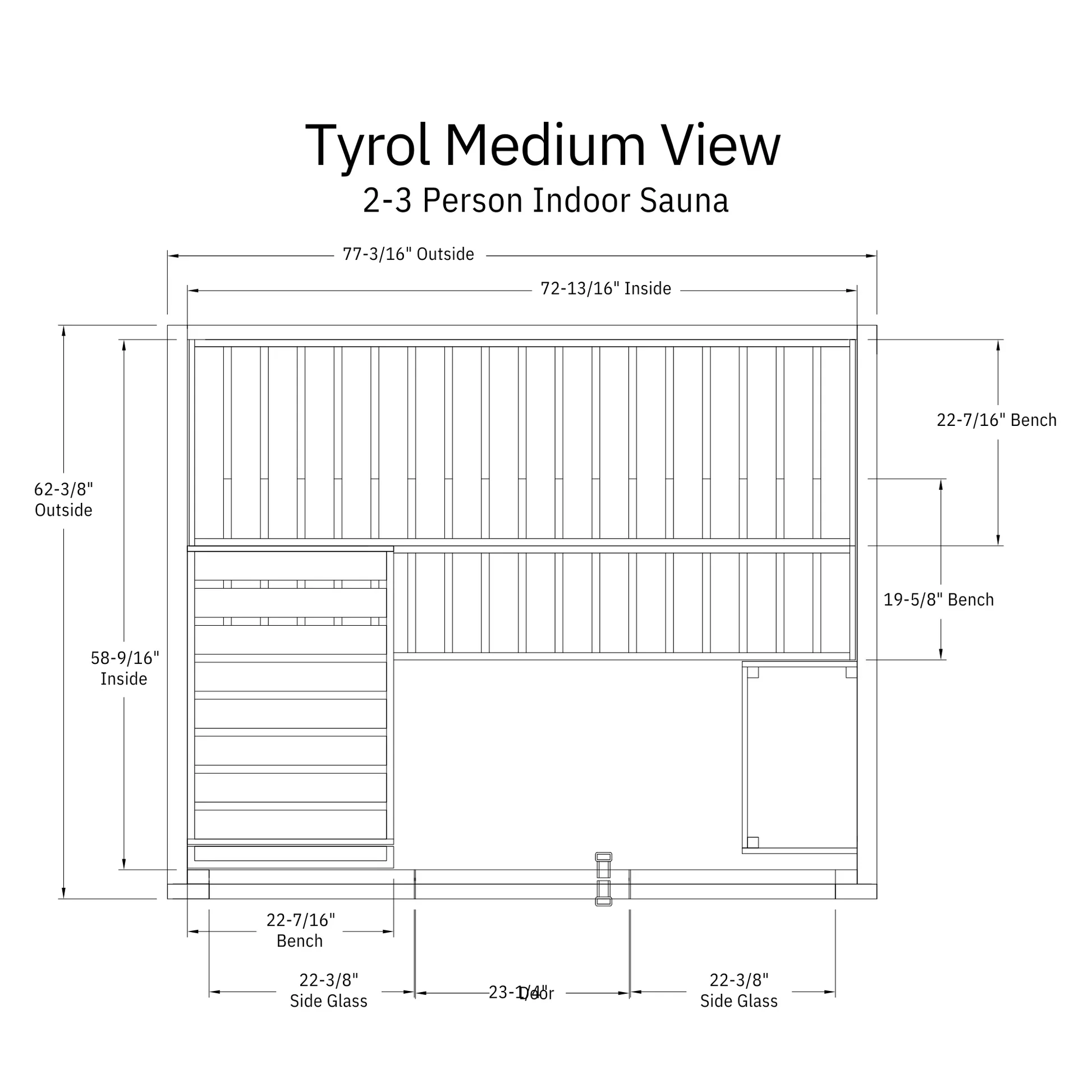 Almost Heaven Tyrol 3-5 Person Indoor Sauna (Heritage Collection) - Image 13