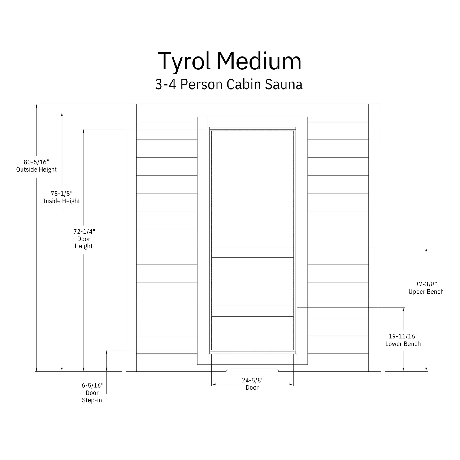Almost Heaven Tyrol 3-5 Person Indoor Sauna (Heritage Collection) - Image 9