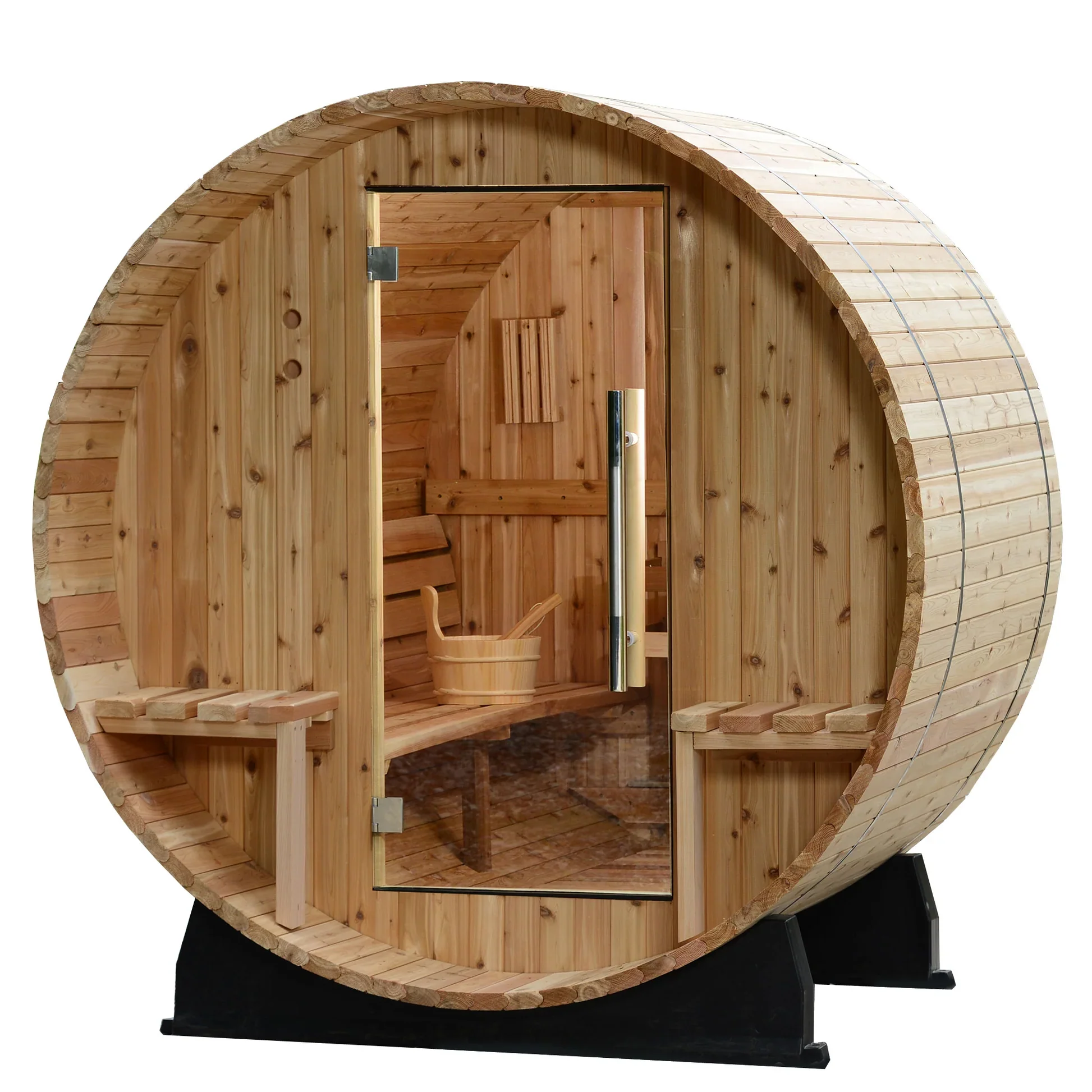 Almost Heaven Vienna 2-Person Canopy Barrel Sauna - Image 2