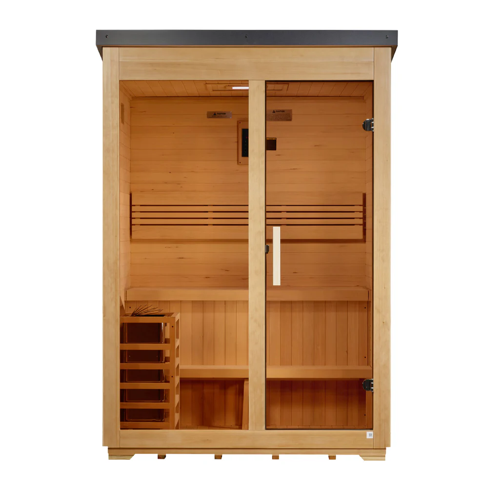 Arlberg 3 Person Traditional Outdoor Steam Sauna - Flat Roof (GDI-8003-01) - Image 3