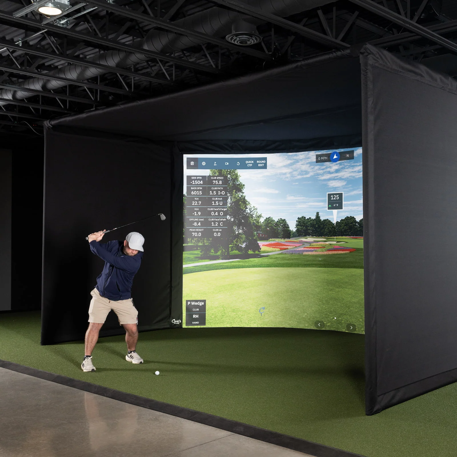 Curved Golf Simulator Enclosure Kit with Impact Screen - Image 2
