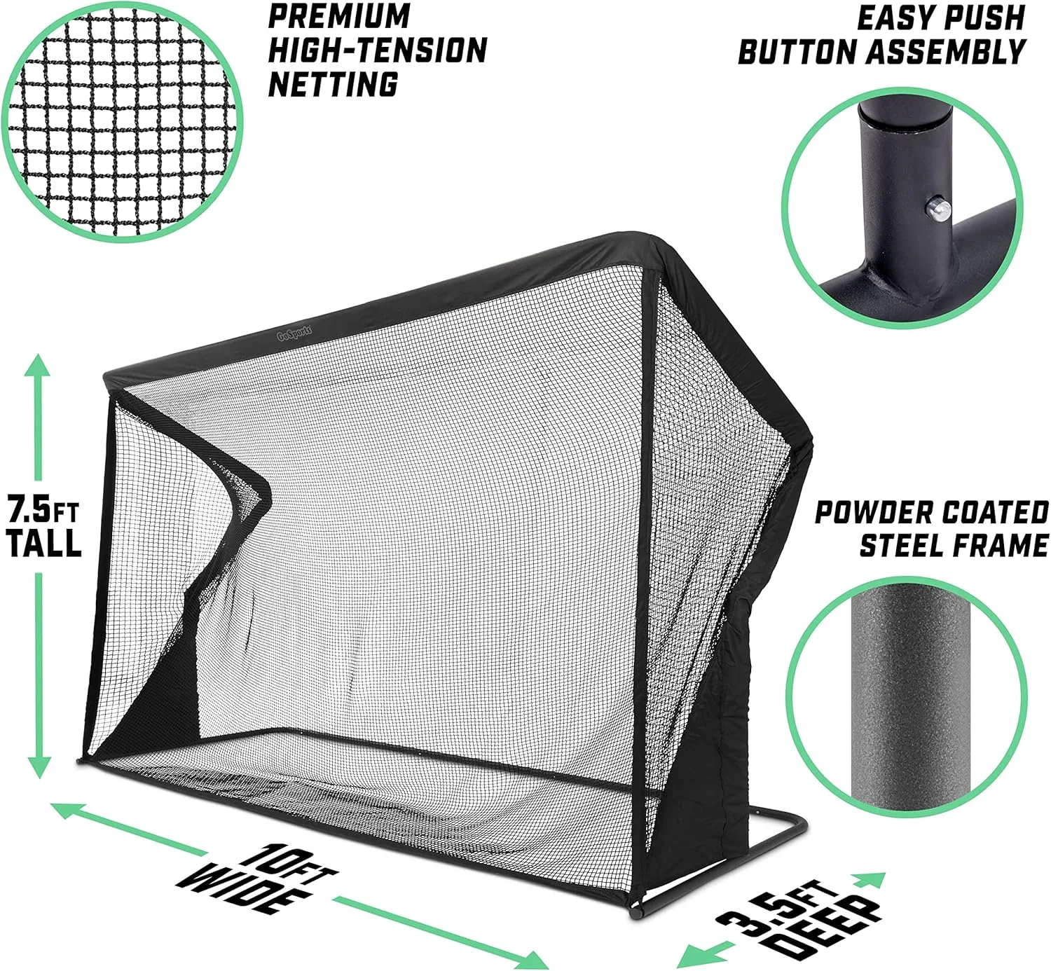 ELITE Golf Practice Net with Steel Frame - Image 3