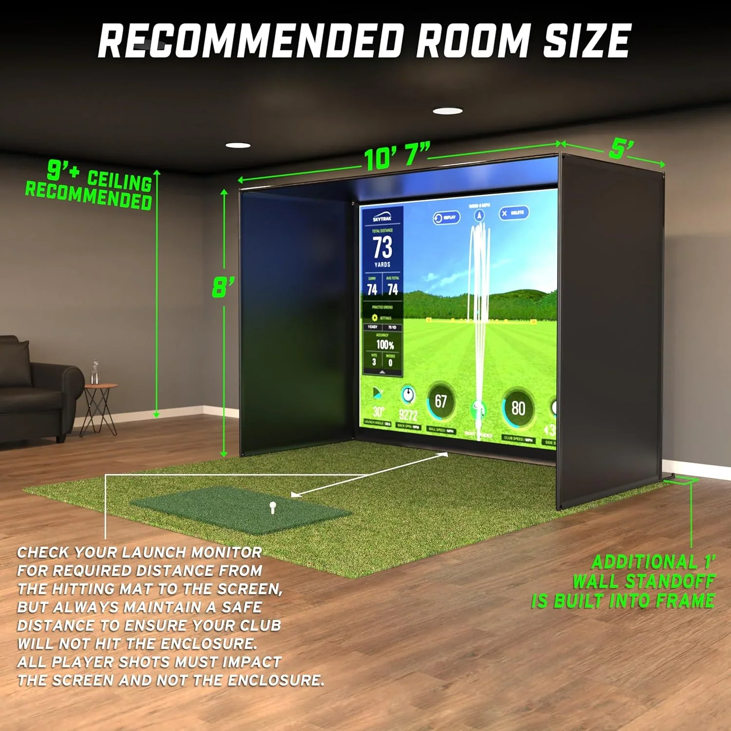 Garmin Approach R10 W10 Golf Simulator Package - Image 10