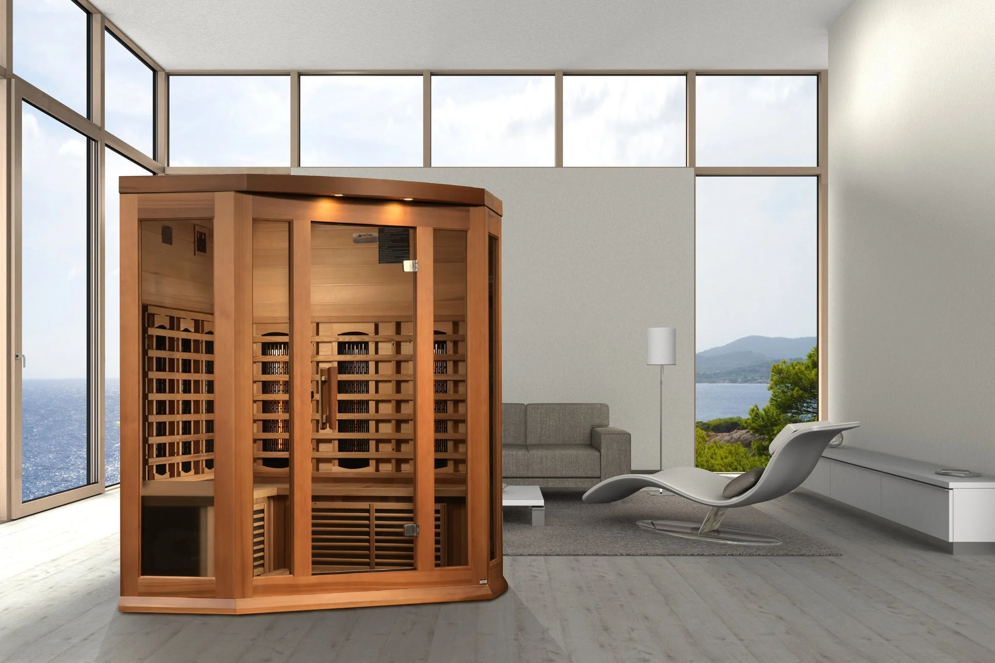 New 2026 Maxxus 3 Person Full Spectrum Infrared Sauna - Canadian Red Cedar - Image 5