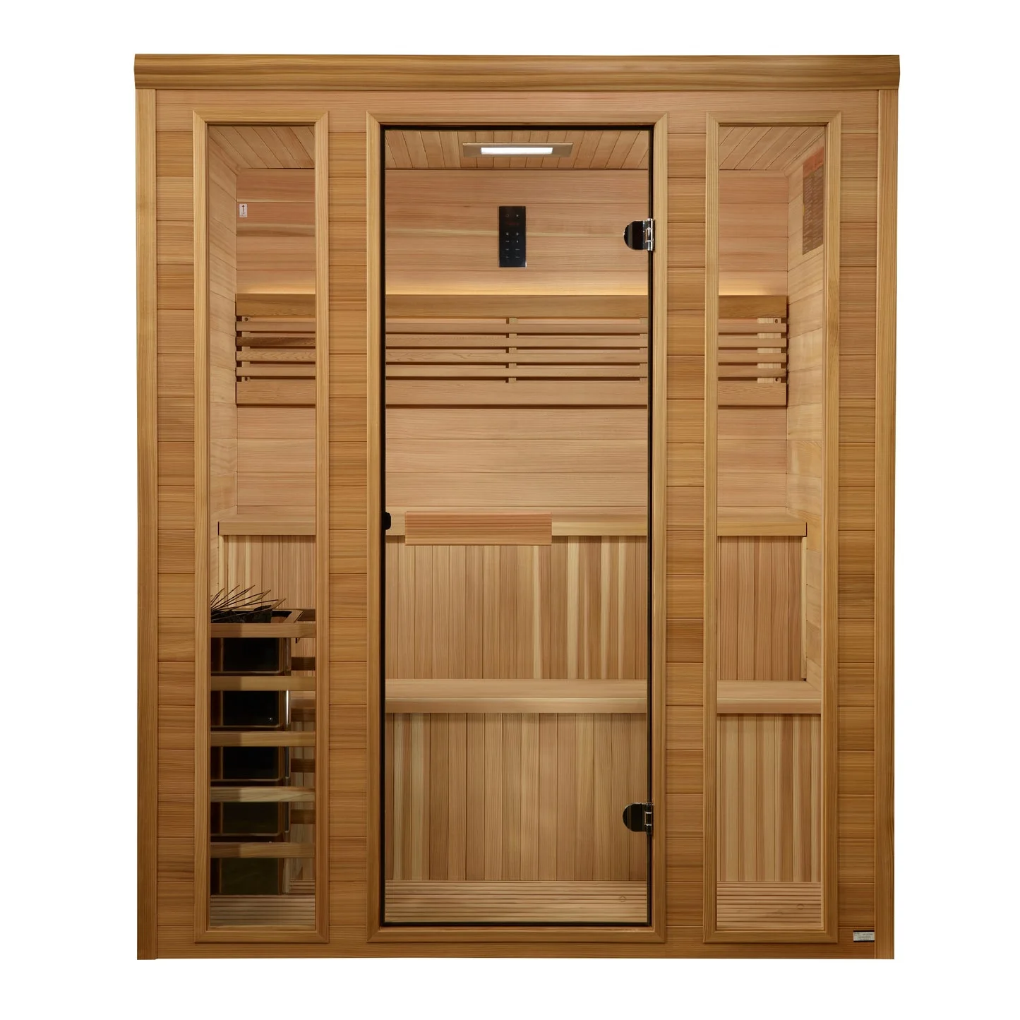 New 2026 "Engelberg Edition" 6 Person Traditional Steam Sauna (GDI-7060-01) - Pacific Premium Clear Cedar - Image 2