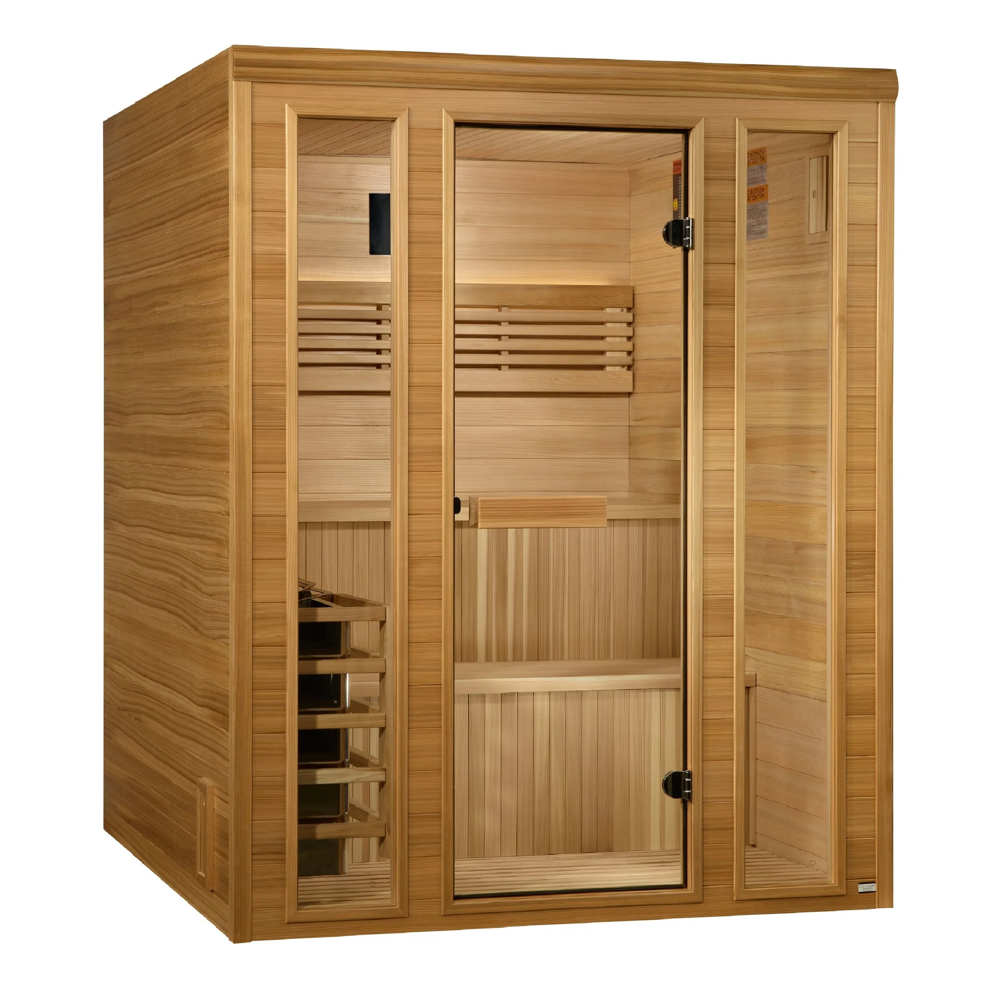 New 2026 "Engelberg Edition" 6 Person Traditional Steam Sauna (GDI-7060-01) - Pacific Premium Clear Cedar - Image 3