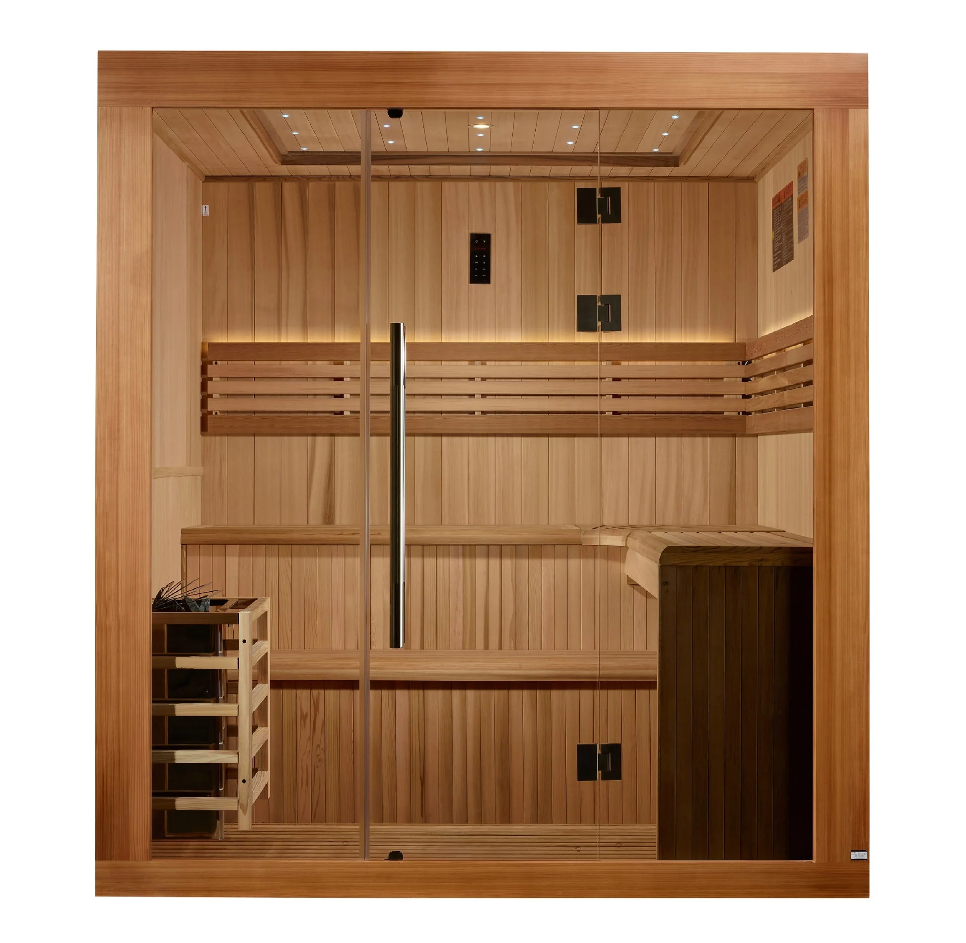 New 2026 Updated "Osla Edition" 6 Person Traditional Sauna - Canadian Red Cedar Interior and Pacific Premium Clear Cedar Exterior - Image 2
