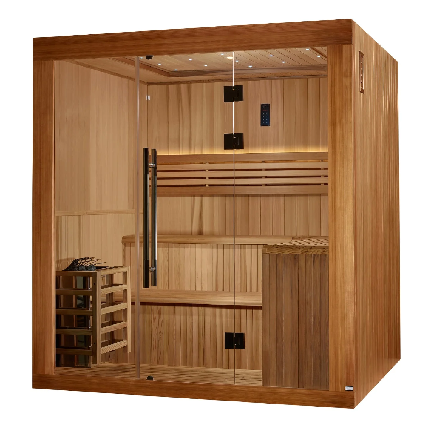 New 2026 Updated "Osla Edition" 6 Person Traditional Sauna - Canadian Red Cedar Interior and Pacific Premium Clear Cedar Exterior - Image 3