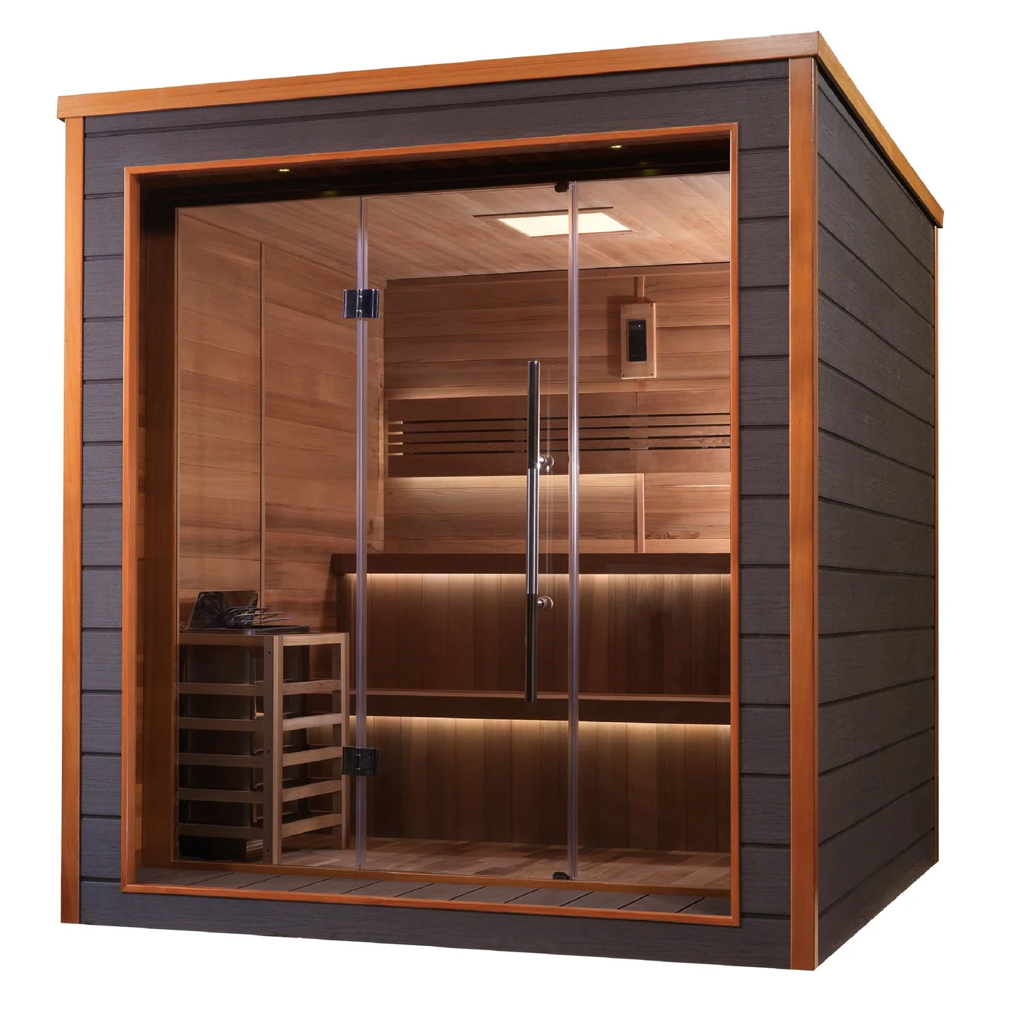 New 2026 Bergen 6-Person Outdoor-Indoor Traditional Sauna - Image 2