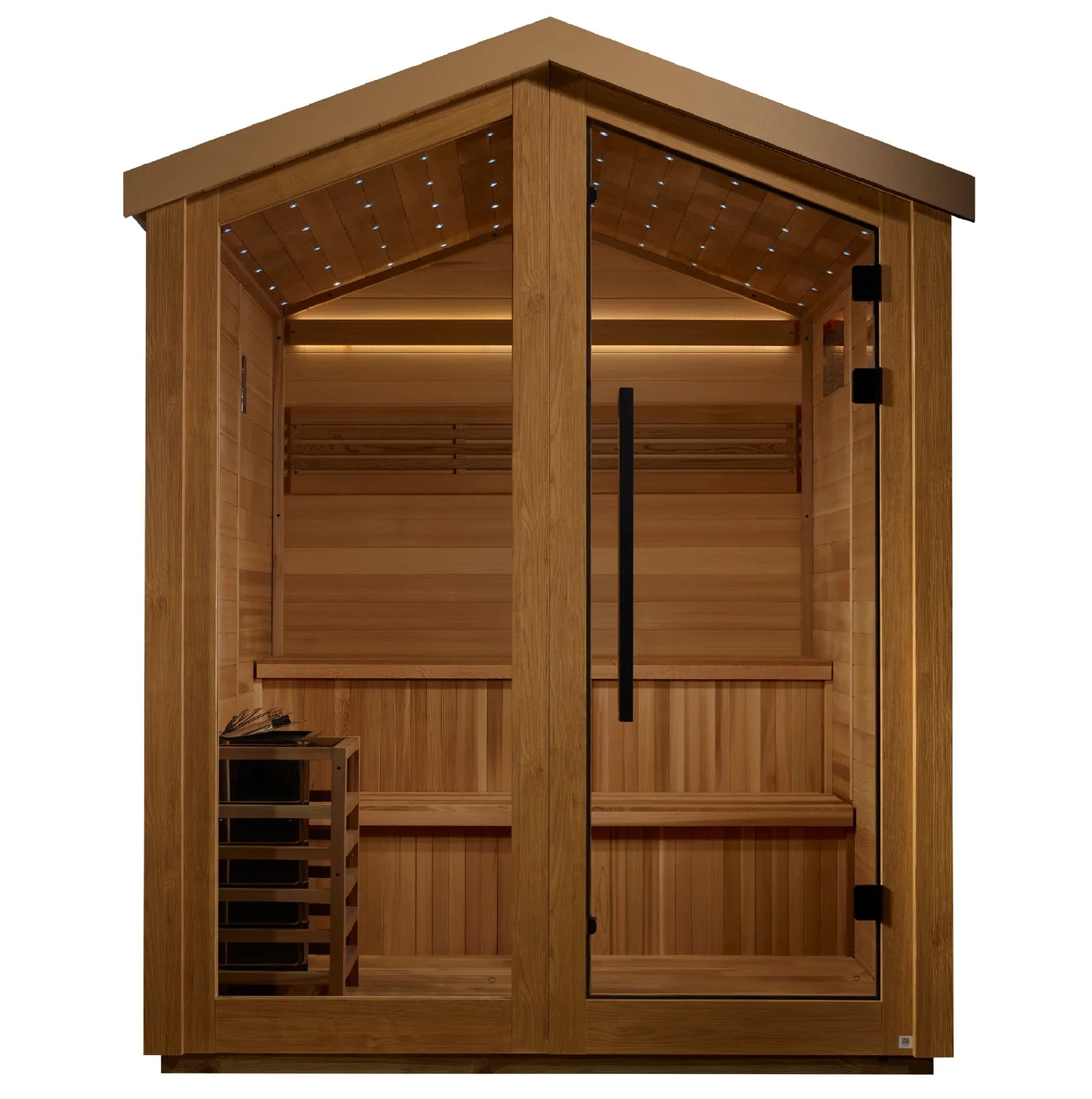 New 2026 Kaarina 6 Person Outdoor Traditional Sauna (GDI-8506-01) - Canadian Red Cedar Interior - Image 2
