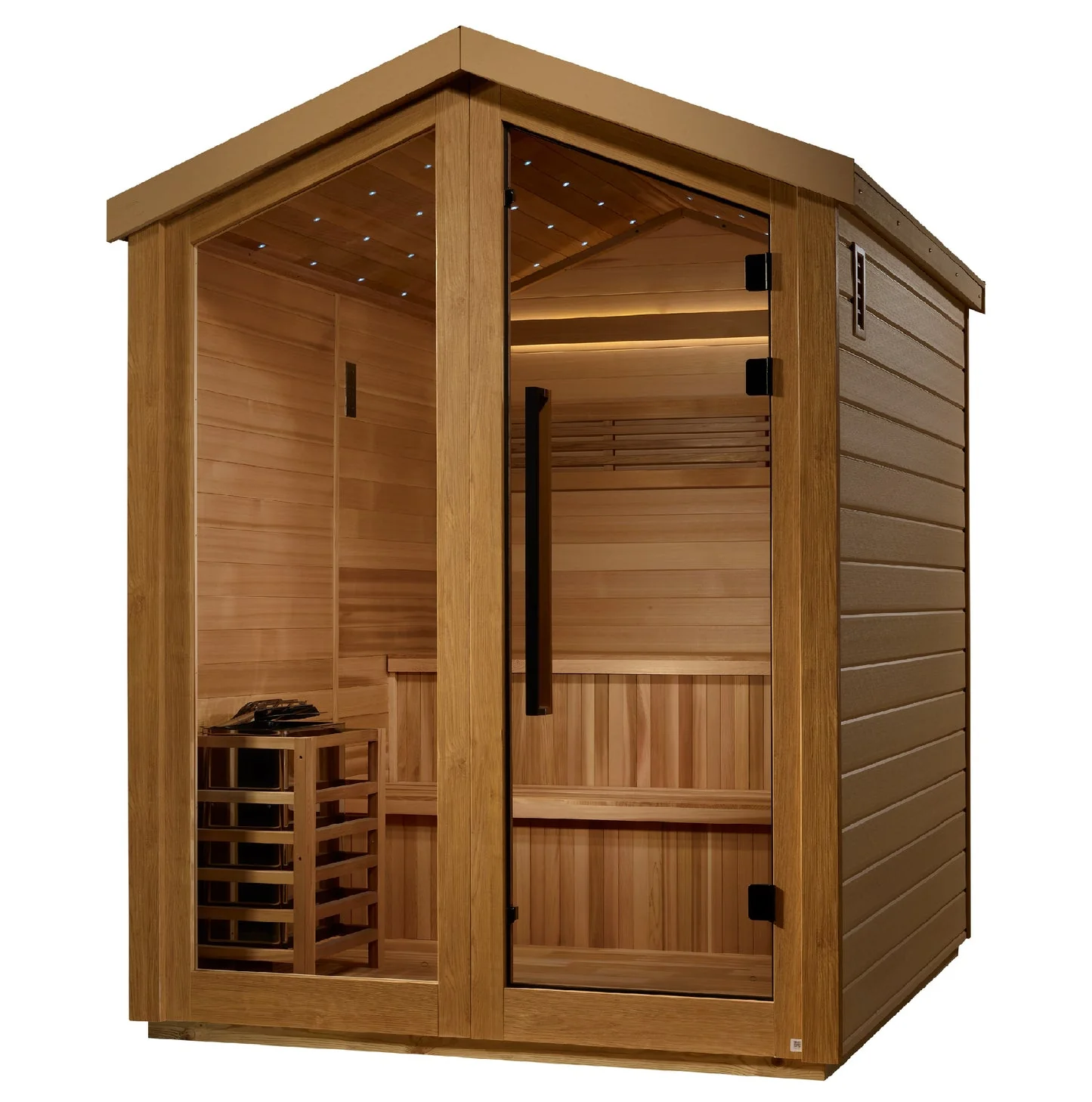 New 2026 Kaarina 6 Person Outdoor Traditional Sauna (GDI-8506-01) - Canadian Red Cedar Interior - Image 3