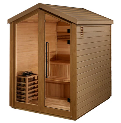 New 2026 Kaarina 6 Person Outdoor Traditional Sauna (GDI-8506-01) - Canadian Red Cedar Interior - Image 4