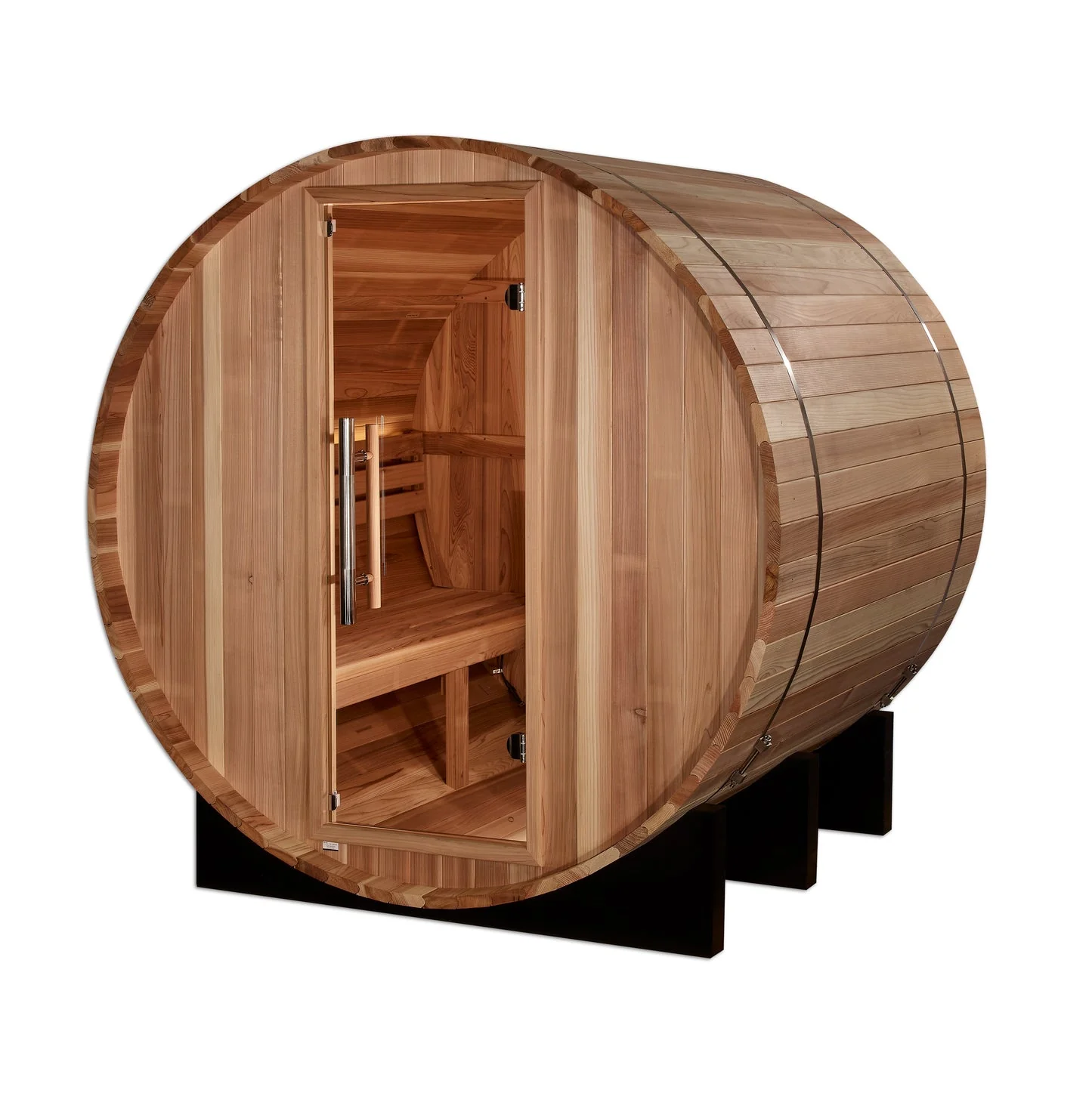 New 2026 "St. Moritz" 2 Person Barrel Traditional Sauna - Image 2