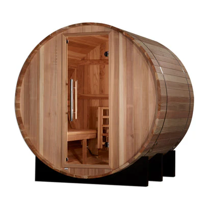 New 2026 "St. Moritz" 2 Person Barrel Traditional Sauna - Image 4