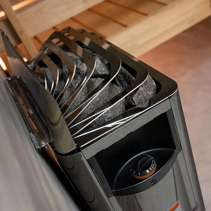 Harvia 6.0kW Black Steel Wall Heater | Built-in Controls - Image 3