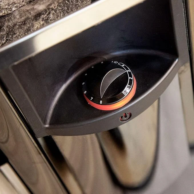 Harvia 8.0kW Black Steel Wall Heater | Built-in Controls - Image 3