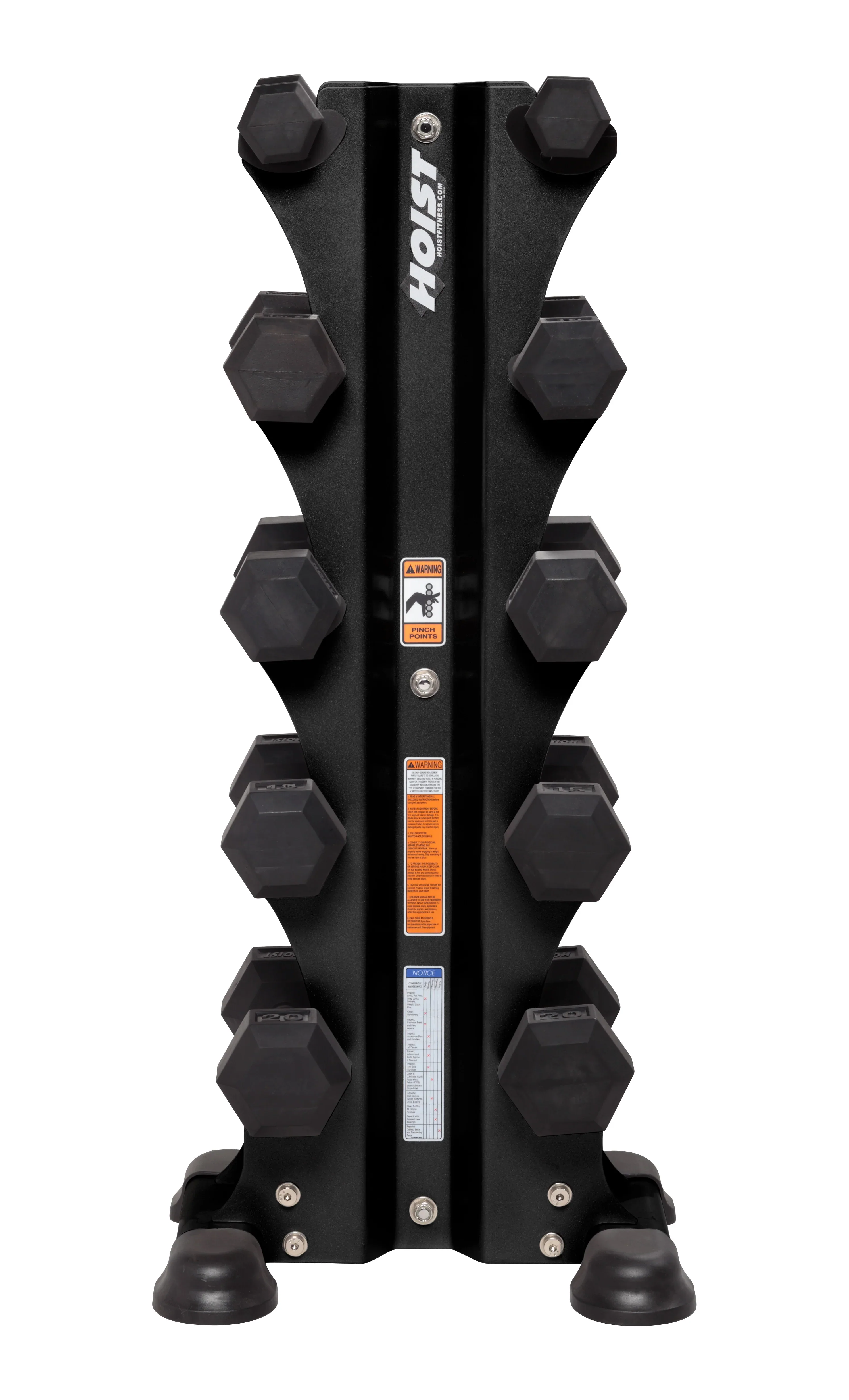 Hoist Fitness 5 Pair Vertical Dumbbell Rack (Dumbbells Not Included) - Image 4