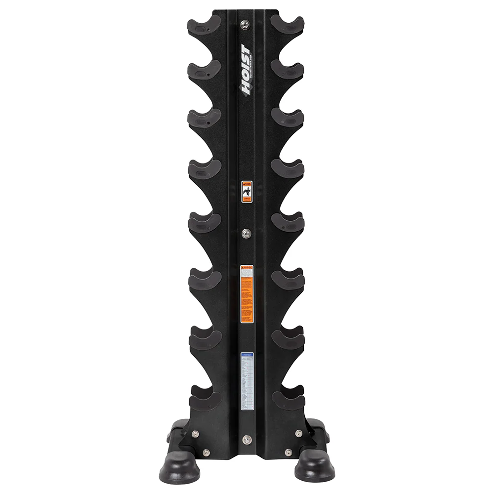 Hoist Fitness 8 Pair Vertical Hex Dumbbell Rack (Dumbbells Not Included)