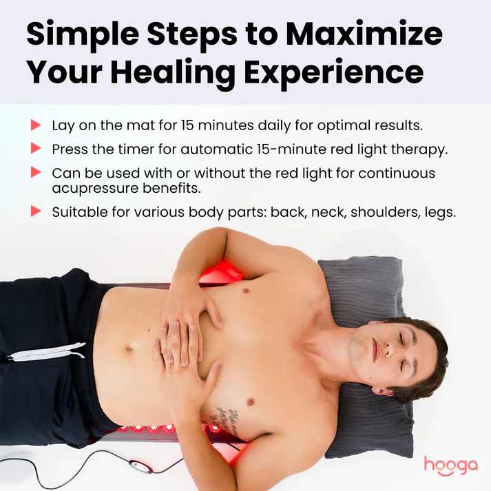 Hooga Red Light Therapy Acupressure Mat - Image 5