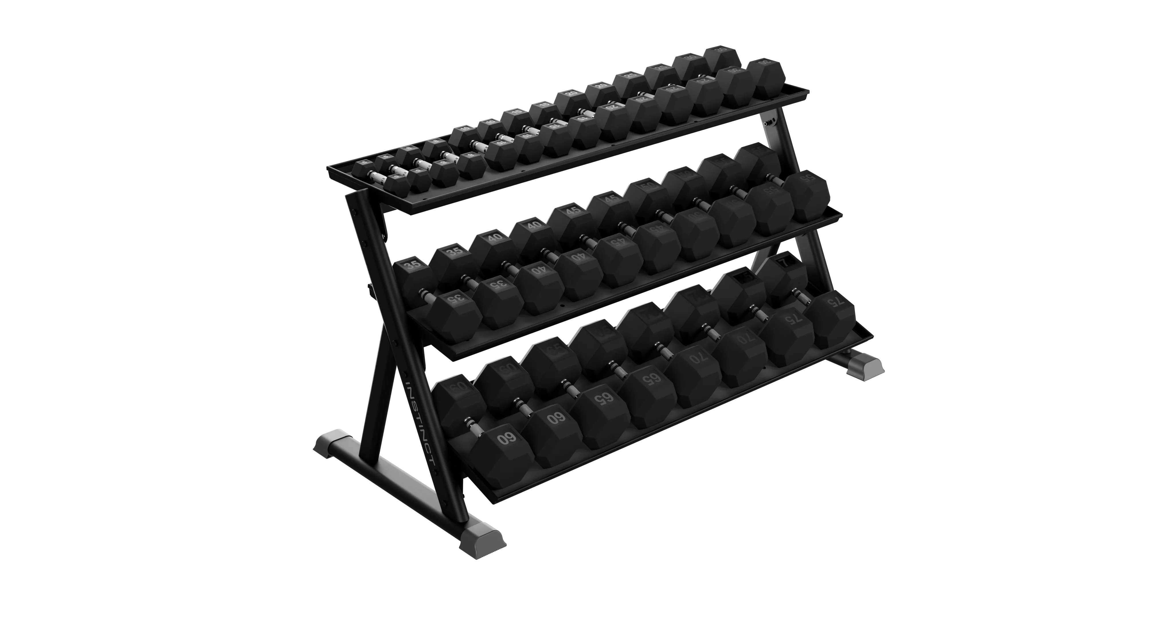 INSTINCT 3 TIER HEX DUMBBELL RACK - Image 6