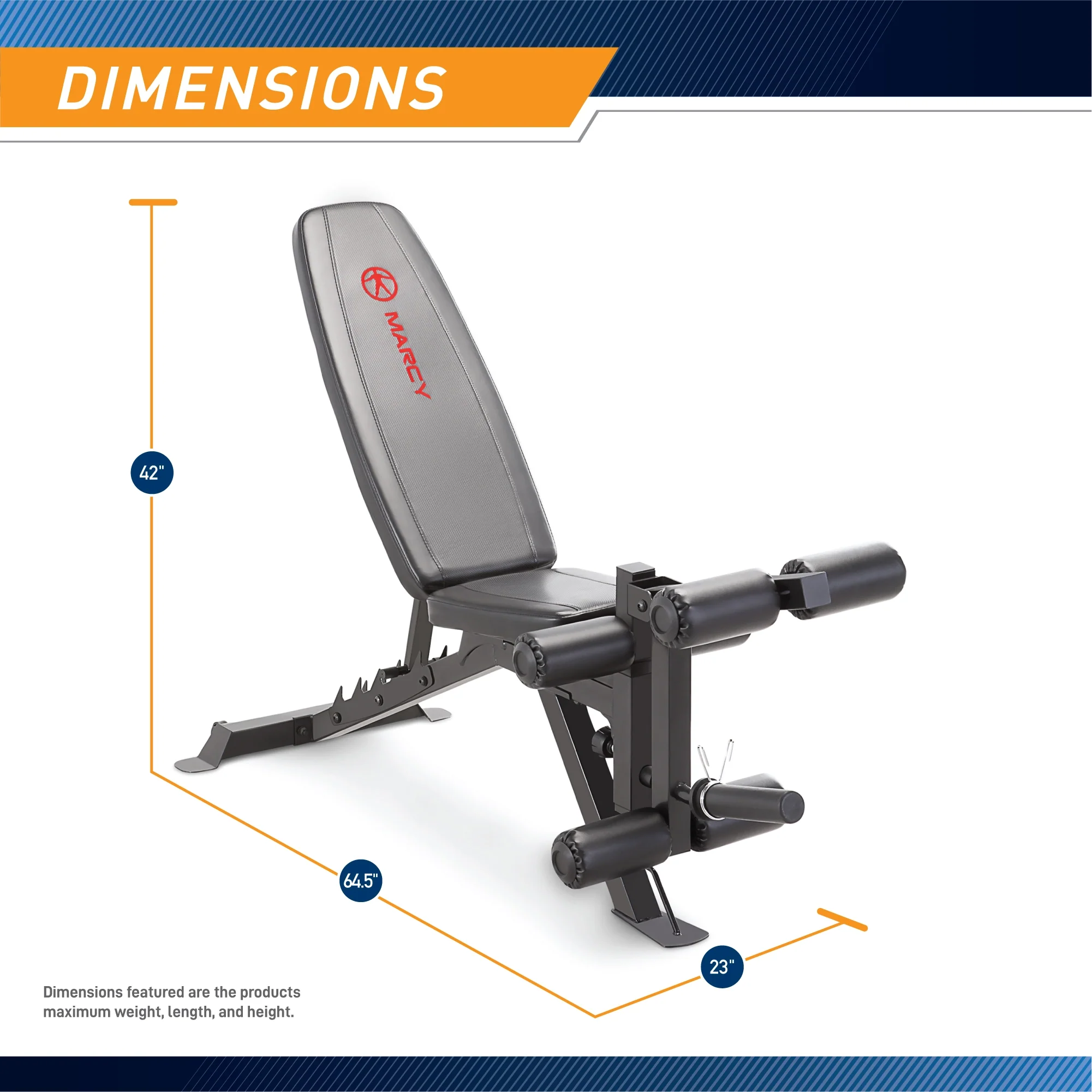 Marcy Deluxe Utility Weight Bench SB-350 - Image 4