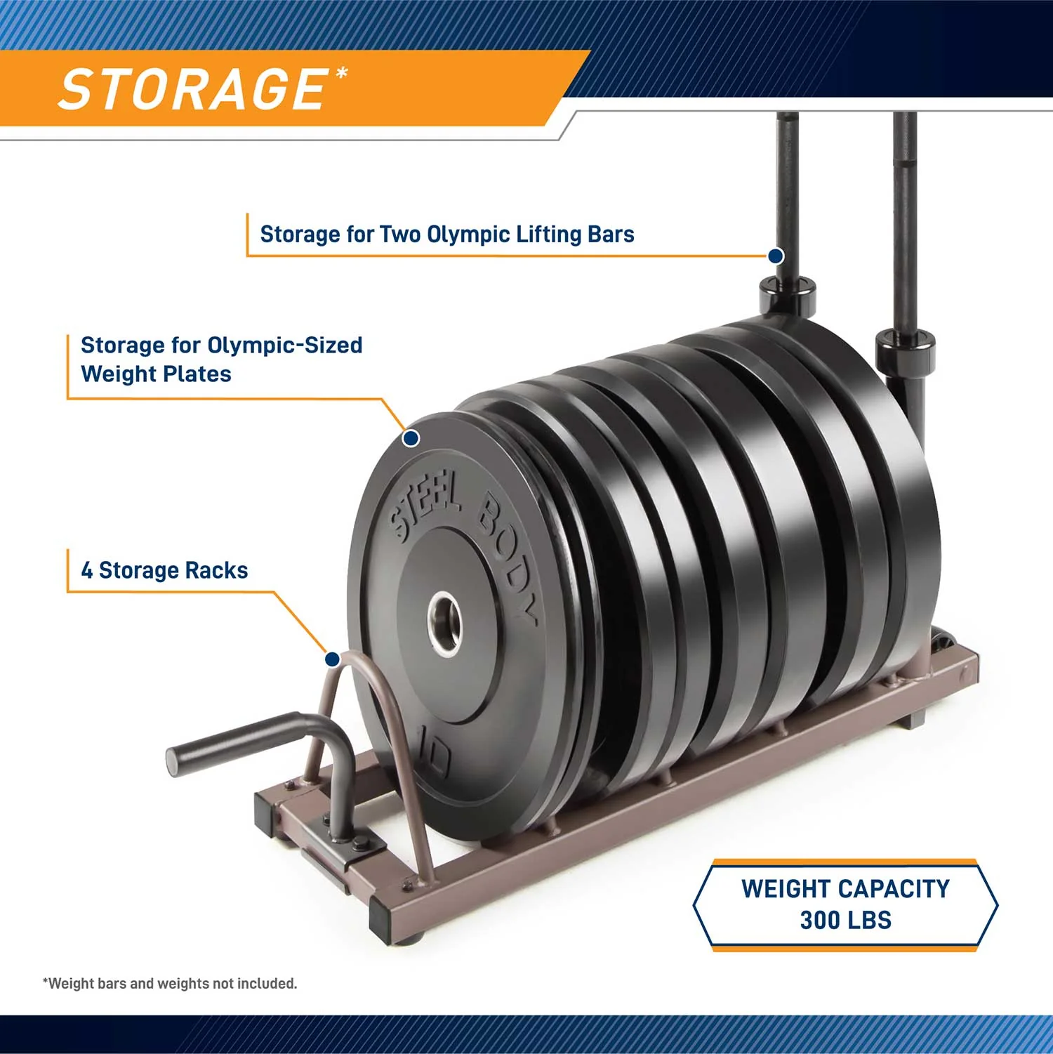 Marcy Horizontal Plate Rack | SteelBody STB-0130 - Image 4