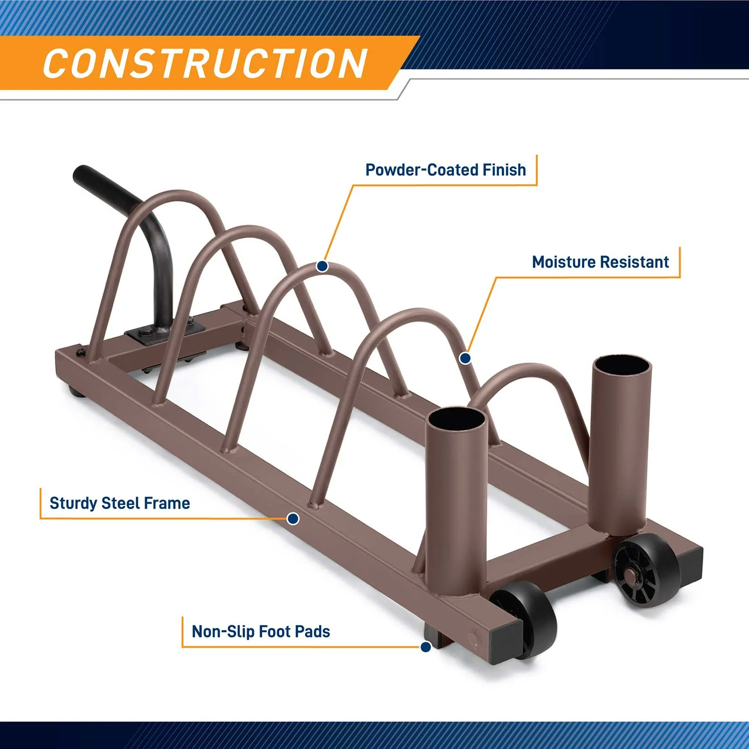Marcy Horizontal Plate Rack | SteelBody STB-0130 - Image 5