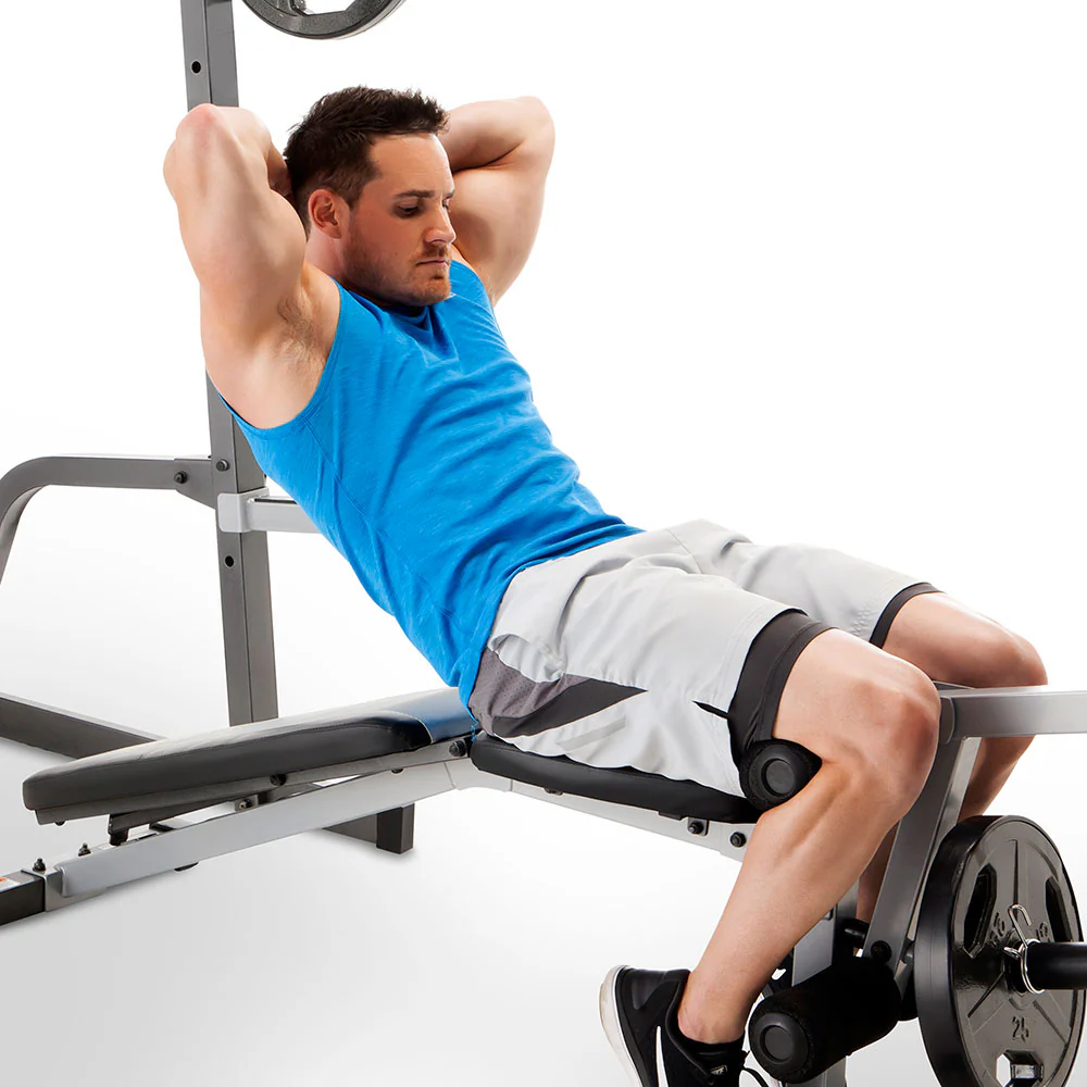 Marcy Pro Deluxe Cage System with Weight Lifting Bench | PM-5108 - Image 8
